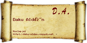 Daku Aldán névjegykártya